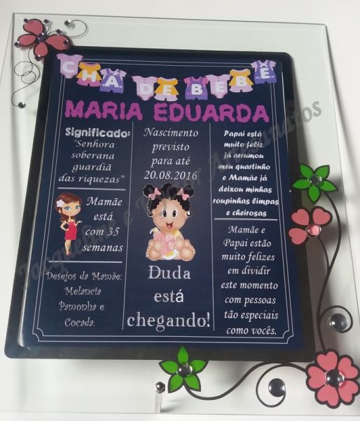 Chalkboard para Chá de Bebê